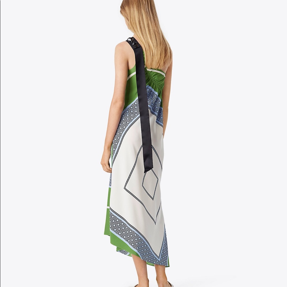 Tory Burch Green and Blue Maxi Dress - Picture 4 of 4